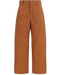 Chloé - Orange Cotton Casual Pants - Lyst