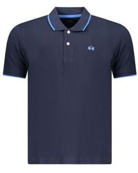 La Martina - Blue Cotton Men's Polo Shirt - Lyst