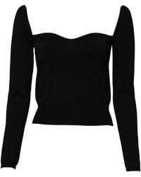 Dolce & Gabbana - Square Neckline Long Sleeves Sweater - Lyst