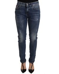 Dolce & Gabbana - Dolce Gabbana Blue Wash Skinny Denim Cotton Stretch Jeans - Lyst