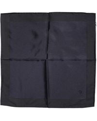 Dolce & Gabbana - Dark Blue Silk Square Men Foulard Scarf - Lyst