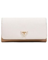 Guess - Beige Polyethylene Clutch Bag - Lyst