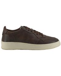 Saxone Of Scotland - Brown Leather Low Top Sneakers - Lyst