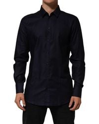Dolce & Gabbana - Cotton Collared Long Sleeve Dress Shirt - Lyst