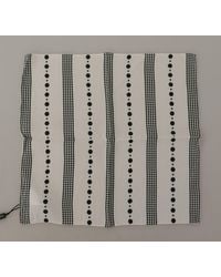 Dolce & Gabbana - Dotted Stripes Square Handkerchief Viscose Scarf - Lyst