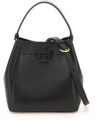 Tory Burch - Grained Leather Mcgraw Bucket Bag - Lyst