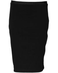 Gianfranco Ferré - Black Polyester Pencil Cut Knee Length Skirt - Lyst