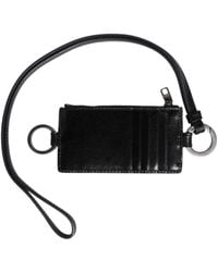 Dolce & Gabbana - Leather Logo Embossed Lanyard Card Holder Wallet - Lyst