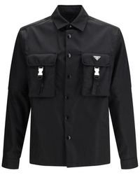 Prada - Black Recycled Polyamide Jacket - Lyst