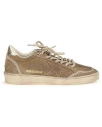 Golden Goose - Beige Calf Leather Bos Taurus Athletic Sneakers - Lyst
