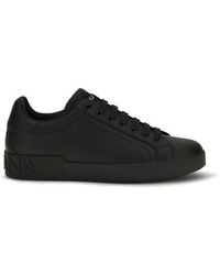 Dolce & Gabbana - Black Calf Leather Bos Taurus Low Top Sneakers - Lyst