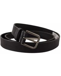 Dolce & Gabbana - Leather Belt With Metal Buckle - Lyst