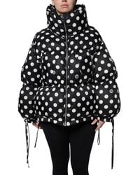 Dolce & Gabbana - Polka Dot Full Zip Puffer Jacket - Lyst