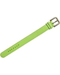 Dolce & Gabbana - Green Textured Leather Gold Buckle Belt Strap Bracelet - Lyst