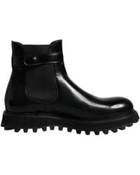 Dolce & Gabbana - Belted Dg Logo Chelsea Boots Shoes Calf Leather - Lyst