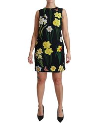 Dolce & Gabbana - Floral Sleeveless Sheath Mini Dress - Lyst