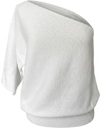 Malo - White Cotton Sweater - Lyst