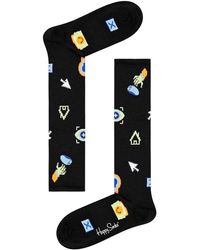 Happy Socks - Black Cotton Tights & Sock - Lyst