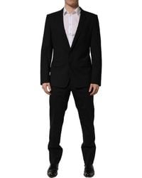 Dolce & Gabbana - Black Wool Slim Fit Formal 2 Piece Men Suit - Lyst
