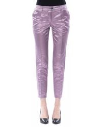 Byblos - Purple Cotton Pants - Lyst