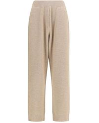 Brunello Cucinelli - Beige Cashmere Casual Pants - Lyst