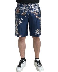 Dolce & Gabbana - Floral Print Silk Bermuda Shorts - Lyst