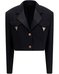 Versace - Black Wool Oves Aries Blazer - Lyst