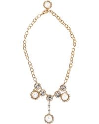 Dolce & Gabbana - Crystal Clock Pendant Statement Jewelry Necklace - Lyst