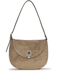 SAVETTE - Beige Calf Leather Bos Taurus Shoulder Bag - Lyst