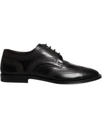 Dolce & Gabbana - Stitched Leather Oxford Shoes - Lyst