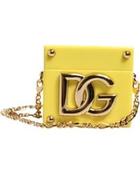 Dolce & Gabbana - Dg Logo Plaque Cover Chain Airpods Case - Lyst
