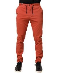 Domenico Tagliente - Orange Skinny Fit Men Chino Trouser Pants - Lyst