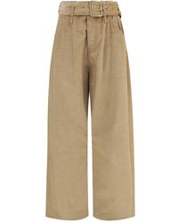 DARKPARK - Beige Cotton Casual Pants - Lyst