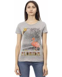 TRUSSARDI ACTION - Gray Cotton T - Lyst