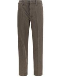 Prada - Brown Cotton Cargo Pants - Lyst