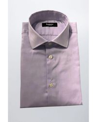 Baldinini - Purple Cotton Men Shirt - Lyst