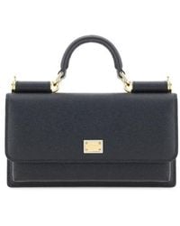 Dolce & Gabbana - Black Calf Leather Bos Taurus Shoulder Bag - Lyst