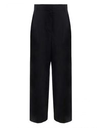 Ferragamo - Silk And Linen Pants - Lyst