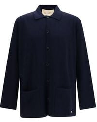 Valentino Garavani - Blue Wool Oves Aries Cardigan - Lyst