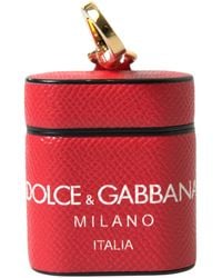 Dolce & Gabbana - Elegant Calf Leather Airpods Case - Lyst