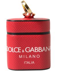 Dolce & Gabbana - Elegant Calf Leather Airpods Case - Lyst