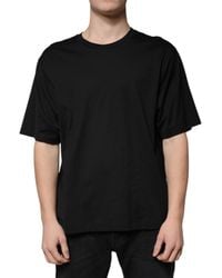 Dolce & Gabbana - Oversized Cotton Tshirt Classic Crew Neck - Lyst