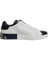 Dolce & Gabbana - Leather Logo Portofino Sneaker Shoes (Pre-Owned) - Lyst
