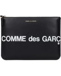Comme des Garçons - Black Leather Clutch Bag - Lyst