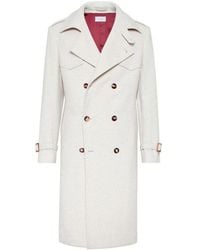 Brunello Cucinelli - Wool Trench Coat - Lyst