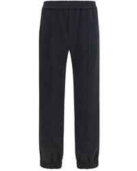 Valentino - Black Cotton Joggers (workout Pants) - Lyst