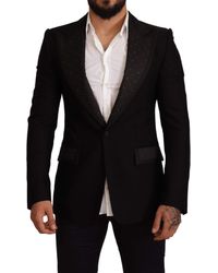 Dolce & Gabbana - Dolce Gabbana Wool Slim Fit Coat Blazer Jacket - Lyst