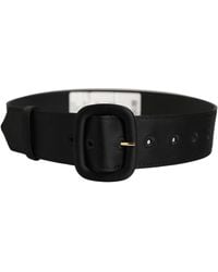 Dolce & Gabbana - Black Wide Fabric Oval Buckle Cintura Belt - Lyst