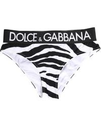 Dolce & Gabbana - Zebra Print Brief Panty Underwear Elastane Nylon Clothing - Lyst