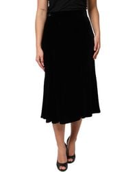 Dolce & Gabbana - Black High Waist Fit Flared Midi Skirt - Lyst